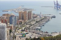 panoramic view of Malaga, Spain