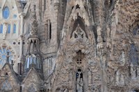 Monumental façade of the birth of Jesus - Barcelona, Spain