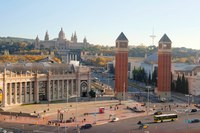 Vista dalla terrazza del centro commerciale Las Arenas di Barcellona - Barcellona, Spagna