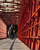 Ponte delle Peixateries Velles o ponte Eiffel di Girona - Girona, Spagna