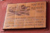 Commemorative plaque of the Eiffel bridge - Girona, Spain