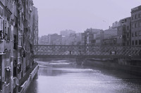 Le pont Eiffel ou Pont de les Pescateries Velles sur l'Onyar - Gérone, Espagne