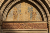 Tímpano y arquivolta de la basílica de Sant Feliu - Girona, España