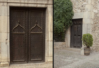 Puertas de la iglesia de Sant Lluc - Girona, España