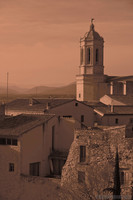 La cattedrale di Girona e gli edifici adiacenti - Girona, Spagna