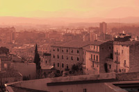 Girona's Historic Center and Eixample Nord neighborhood from the city wall - Girona, Spain