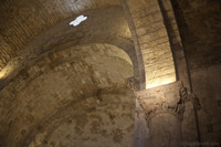 Detail of a capital and vault in the Sant Pere de Galligants monastery - Girona, Spain