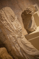 Roman sculptures, remains of the Roman Girona - Girona, Spain