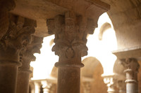 Capital with vegetable designs and anthropomorphic characters - Girona, Spain