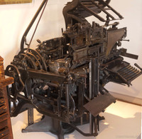 Machine de typographie dans le Musée d'Histoire de la Ville de Gérone - Gérone, Espagne