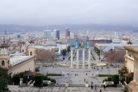 Maria Cristina avenue in Barcelona - Barcelona, Spain