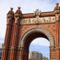 Détail de l'arc de triomphe de Barcelone - Barcelone, Espagne