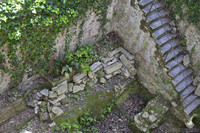 Vestiges of a house in the Jewish quarter from the 13th century - Girona, Spain