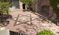 Star of David in the courtyard of Bonastruc ça Porta Center - Girona, Spain