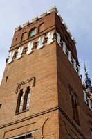 East tower of the Castle of the Three Dragons - Barcelona, Spain