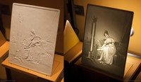 German porcelain lithophane from the 19th century - Thumbnail