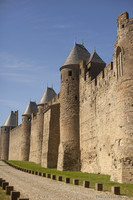 Muralla interna de la fortaleza - Carcasona, Francia