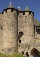 Entrance to Comtal Castle or the Count's Castle of Carcassonne - Carcassonne, France