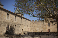 Interior courtyard of the Count's Castle - Carcassonne, France