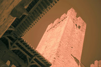 Tower Pinte in infrared - Carcassonne, France