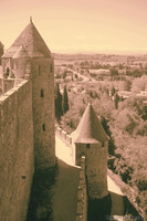 Tours, et les enceintes intérieure et extérieure de la Cité - Carcassonne, France