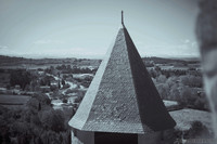 Détail de la coupole d'une tour dans l'enceinte extérieure de la Cité - Carcassonne, France