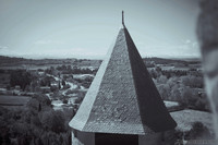 Detail of a cupola of a tower in the outer wall of the Cité - Carcassonne, France