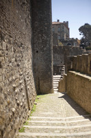 Strada davanti alla Porta del Aude - Carcassonne, Francia