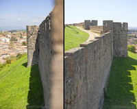 Outer wall of the citadel of Carcassonne - Carcassonne, France