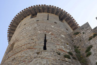 Détail d'une tour gallo-romaine de l'enceinte intérieure - Carcassonne, France
