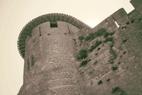 Gallo-Roman tower of Carcassonne in infrared - Carcassonne, France