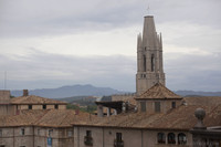 Bell tower of the Church of Sant Feliu - Girona, Spain