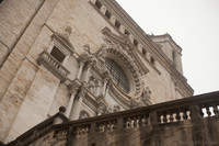 Façade of the Girona Cathedral - Girona, Spain