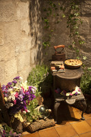 An old style floral corner - Girona, Spain