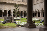 Il cortile e chiostro della cattedrale di Girona durante Temps de Flors 2016 - Girona, Spagna