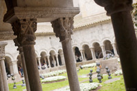 Capitals of the cloister columns in the Girona Cathedral - Girona, Spain