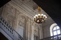 Chandelier and Princes' Staircase - Versailles, France