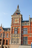 The western tower of Amsterdam Central Station - Amsterdam, Netherlands