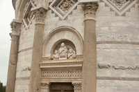 The tympanum of the Tower of Pisa - Pisa, Italy