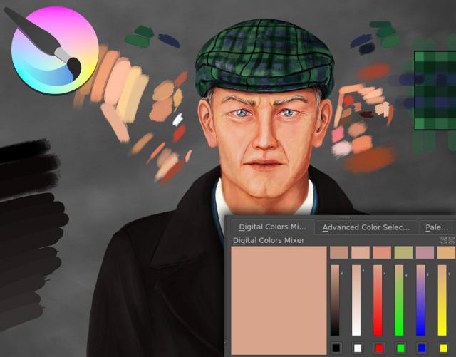 Krita Palette on Canvas