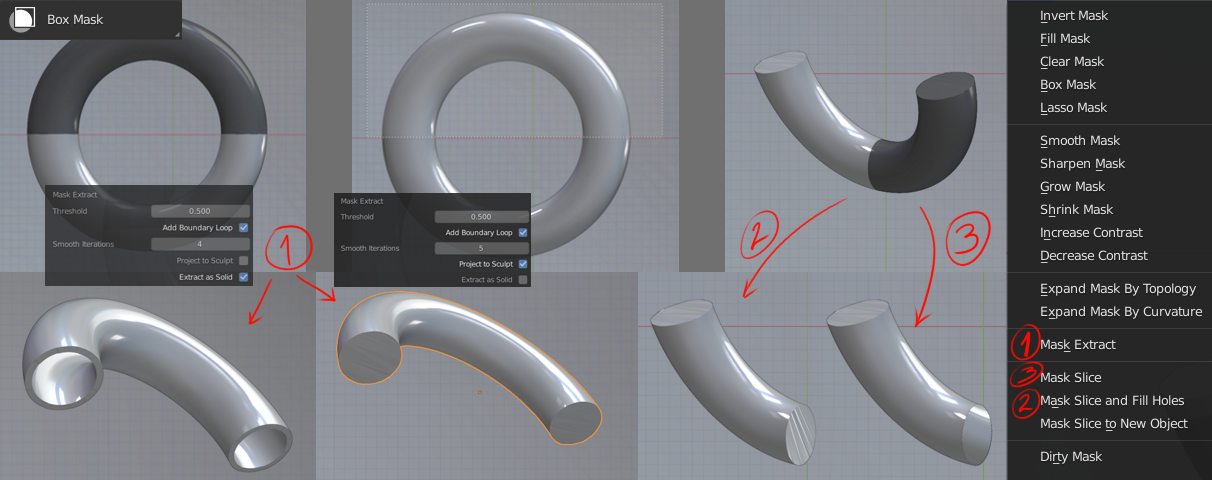 Sculpt mode in Blender 3D - Mask Extract Sculpt mode in Blender 3D - Mask Extract