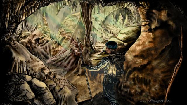 Voyage au Centre de la Terre - Illustration réalisée en Krita
