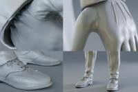 Vanrick - Sculpture personnage 3D - Détails gants et chaussures - Thumbnail