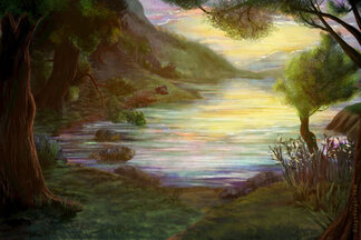 By the Lake Digital Painting