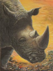 Oil on Panel Wildlife Painting