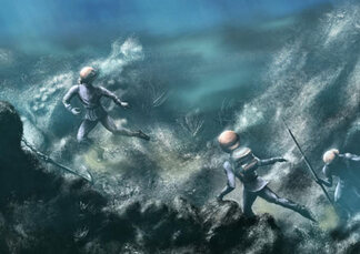 Underwater Scene Digital Illustration (Krita)