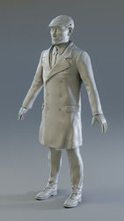 Spy Master Character Digital Sculpture | Made in Blender