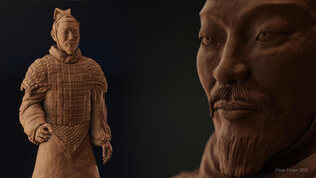 Terracotta Warrior Digital Sculpture | Blender