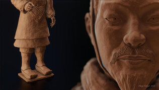 Terracotta Warrior in 3D Digital Sculpture | Blender